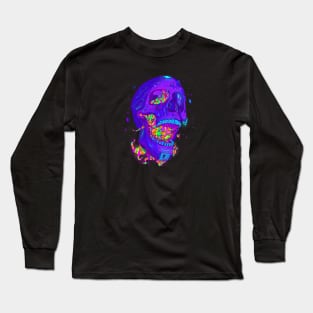 Tokebi's Skull Virus Scifi Long Sleeve T-Shirt